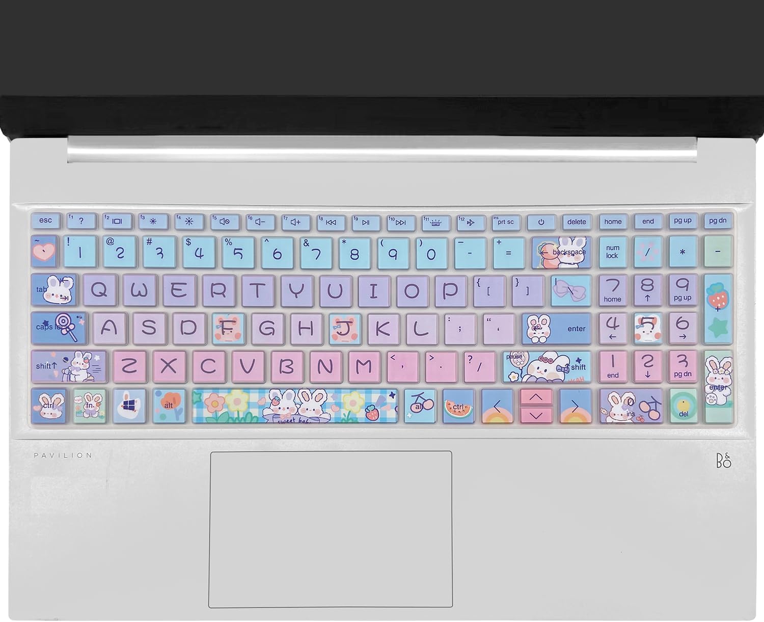 I-Tensodo Keyboard Cover Compatible 2020 2019 2018 HP 14 Inch Laptop/HP Pavilion X360 14M-BA 14M-CD 14M-DH 14-BA 14-BF 14-CM 14-CF 14-DF 14-DF 14-DK 14-DS 14-DQ Series Protective Case GradualPink - View #2