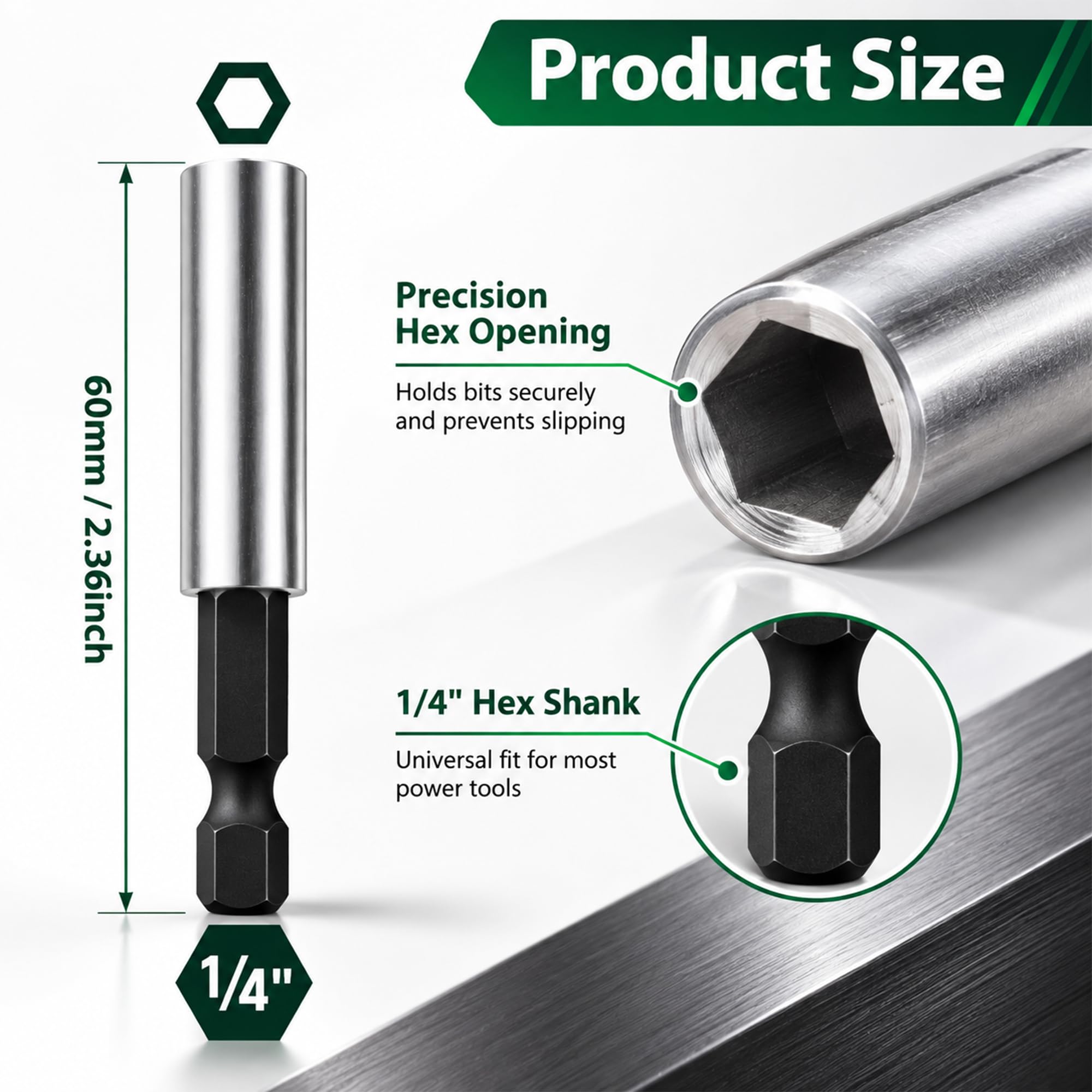 Magnetic Bit Holder Set - 5 Pack 1/4 Inch -2 Magnetic Bit Holder Set - 5 Pack 1/4 Inch -2
