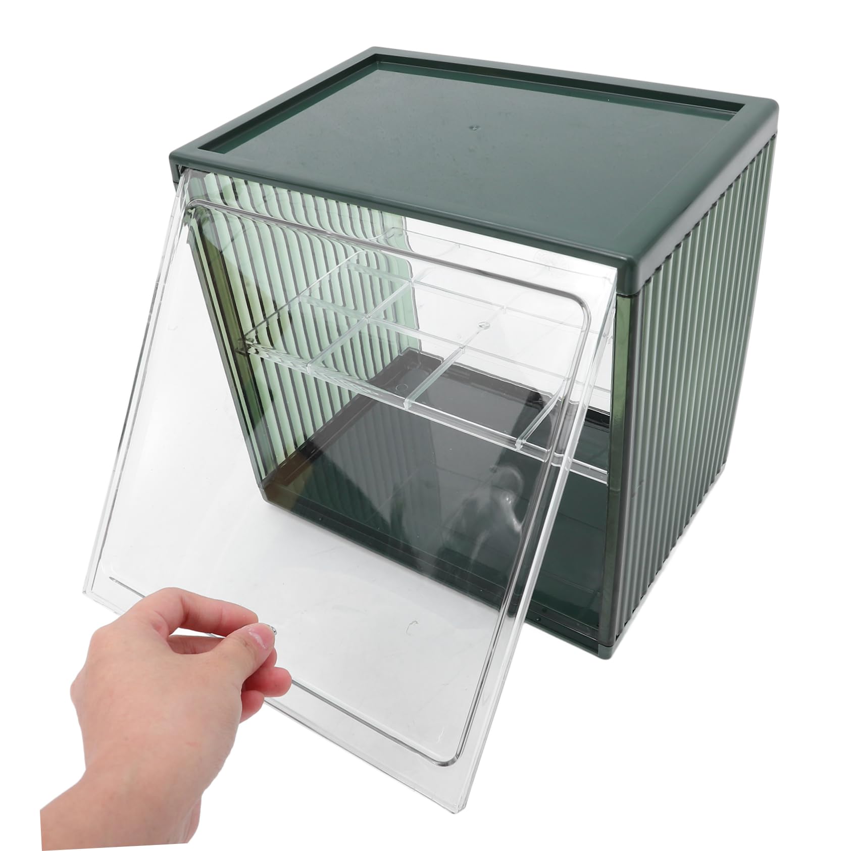 MAGICLULU Caja de Pan Gran Capacidad y Fácil de Limpiar de Plástico Estructura de Doble Capa de Pan para Encimera para Almacenamiento Doméstico