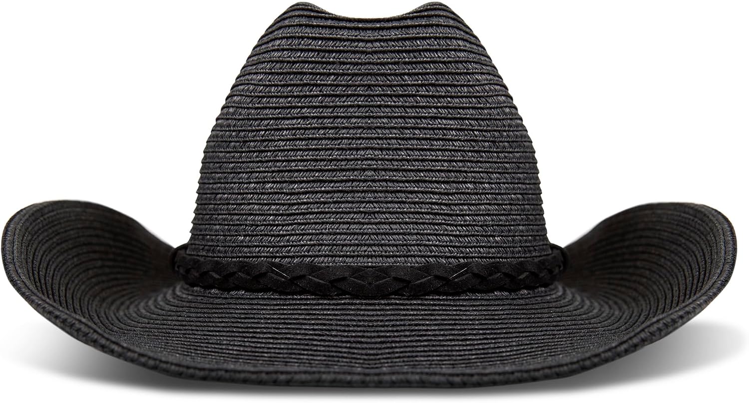 Lucky Brand Women's Straw Cowboy Hat | Rope Design | Western | Style | Fashion | Sun Protection | Breathable