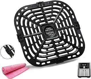 Air Fryer Grill Pan for Instants Vortex Plus Gourmia GAF680/685 6QT Air Fryers, Premium Air Fryer Grill Plate Tray with Rubber Feet for Instants Vortex 6QT Air Fryer, Nonstick, Dishwasher Safe