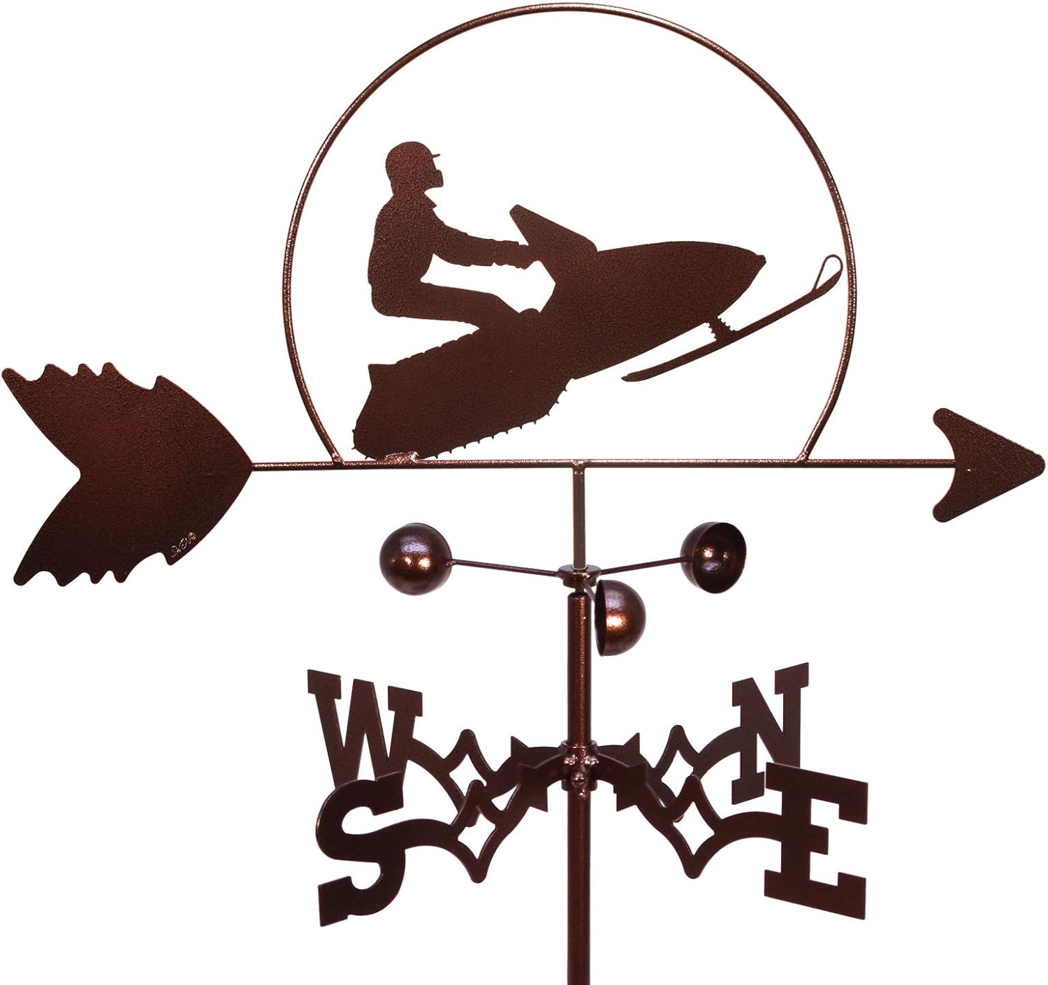 SWEN Products Snowmobile SLED Weathervane (Roof Mount Included)