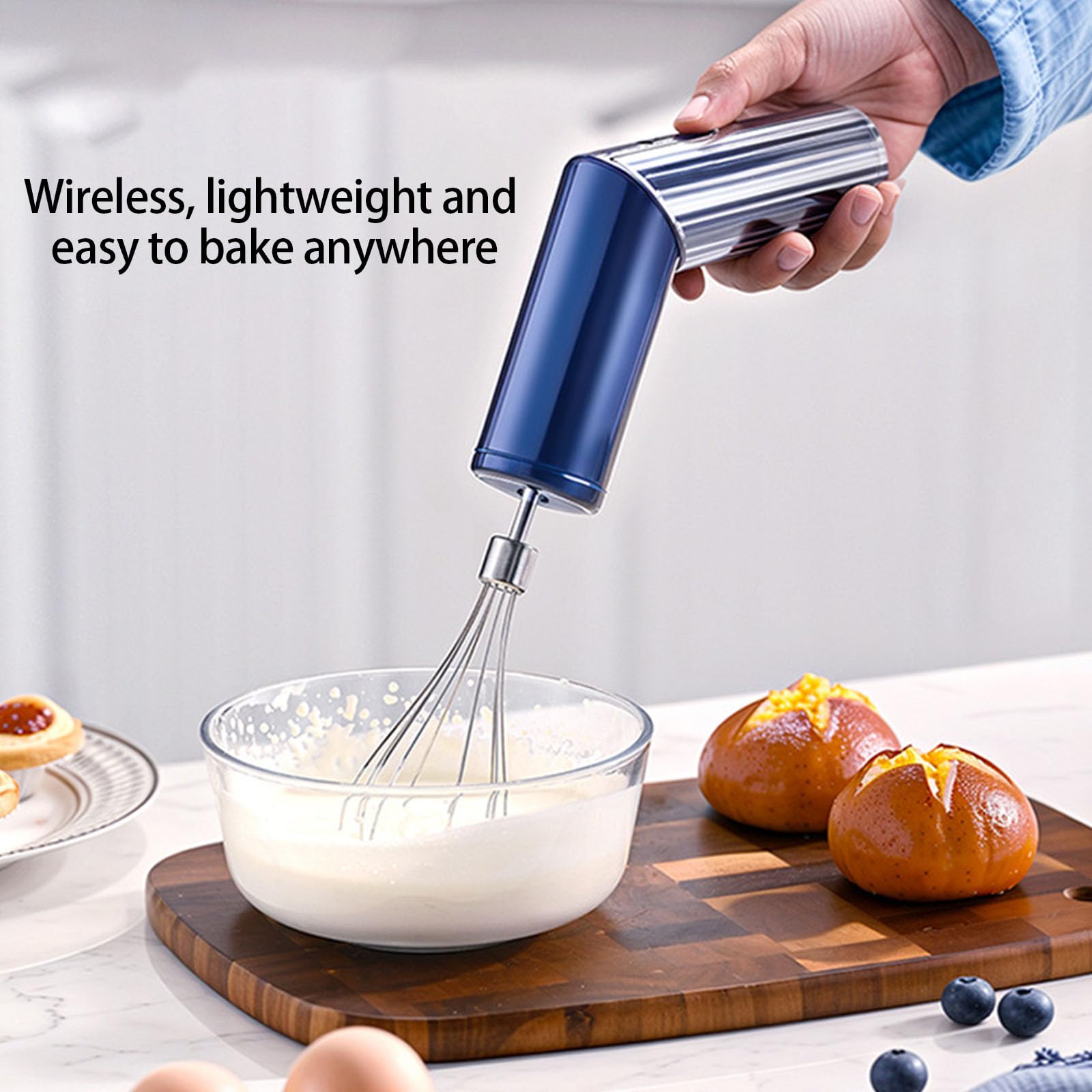 Foldable Hand Mixer Electric Designs With 3 Speed Option Detachable Double Cutter Eggs Beater For Baking Cooking Needs