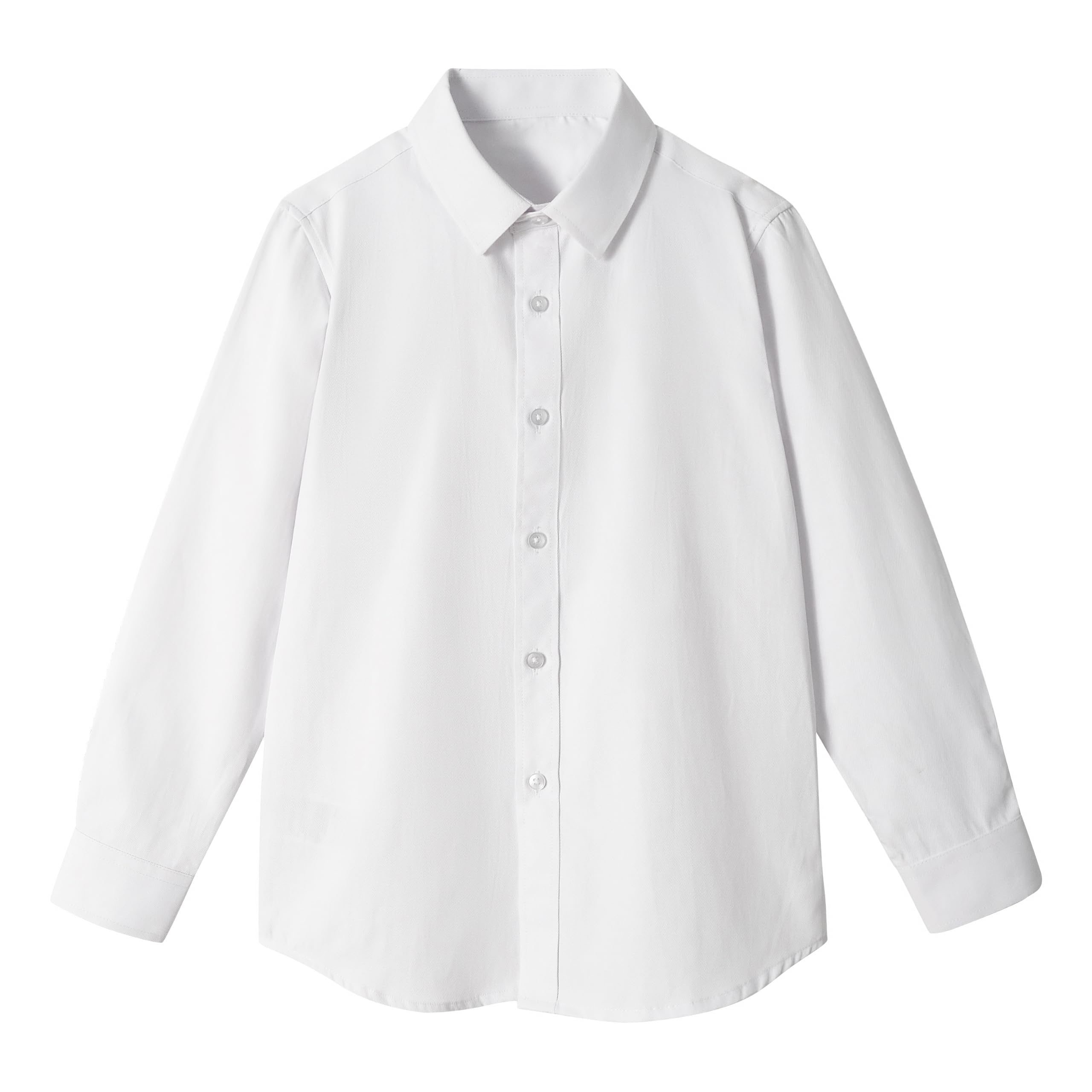 LOLANTA Chemise à Manches Longues pour Garçons, Chemise Formelle pour Uniforme Scolaire Enfant