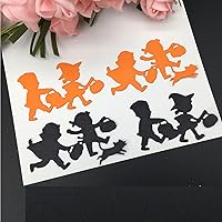 Vista 5 de Plantillas de corte de metal grabadas para niños, diseño de calabaza y gato, plantillas de corte para manualidades, álbumes de recortes, papel