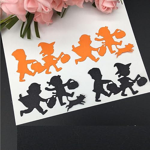 Miniatura 5 de Plantillas de corte de metal grabadas para niños, diseño de calabaza y gato, plantillas de corte para manualidades, álbumes de recortes, papel