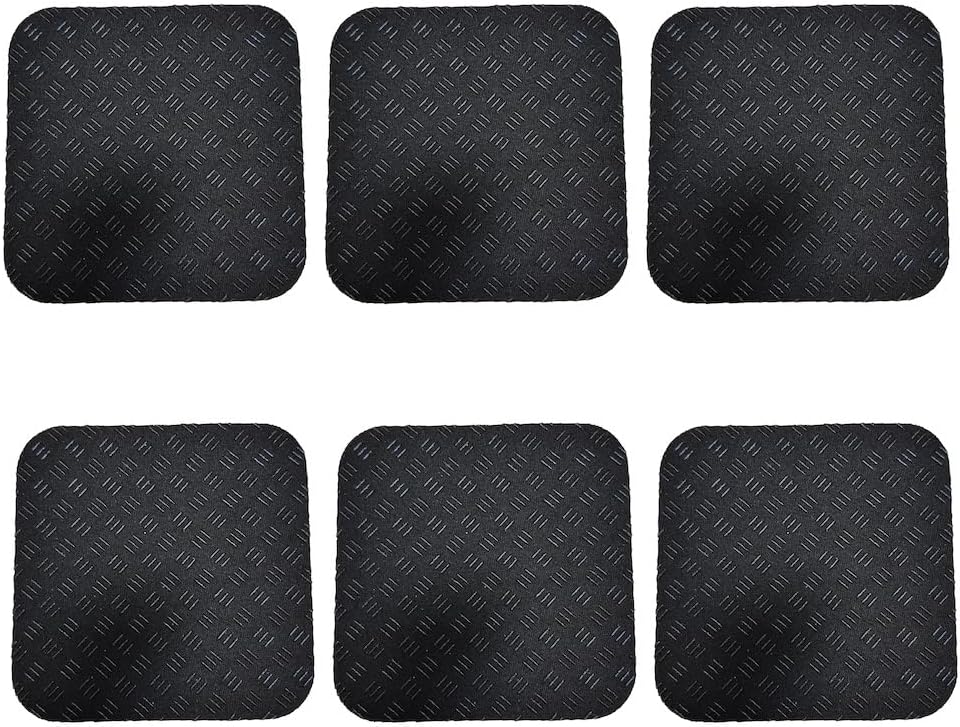 Compact Silicone Treadmill Mat, Non-Slip Shock Absorbing Pad, Floor Protector for Home Gym Equipment, Easy to Clean, Anti-Vibration, Prevents Floor Damage (6, 3.94×3.94×0.2inch)