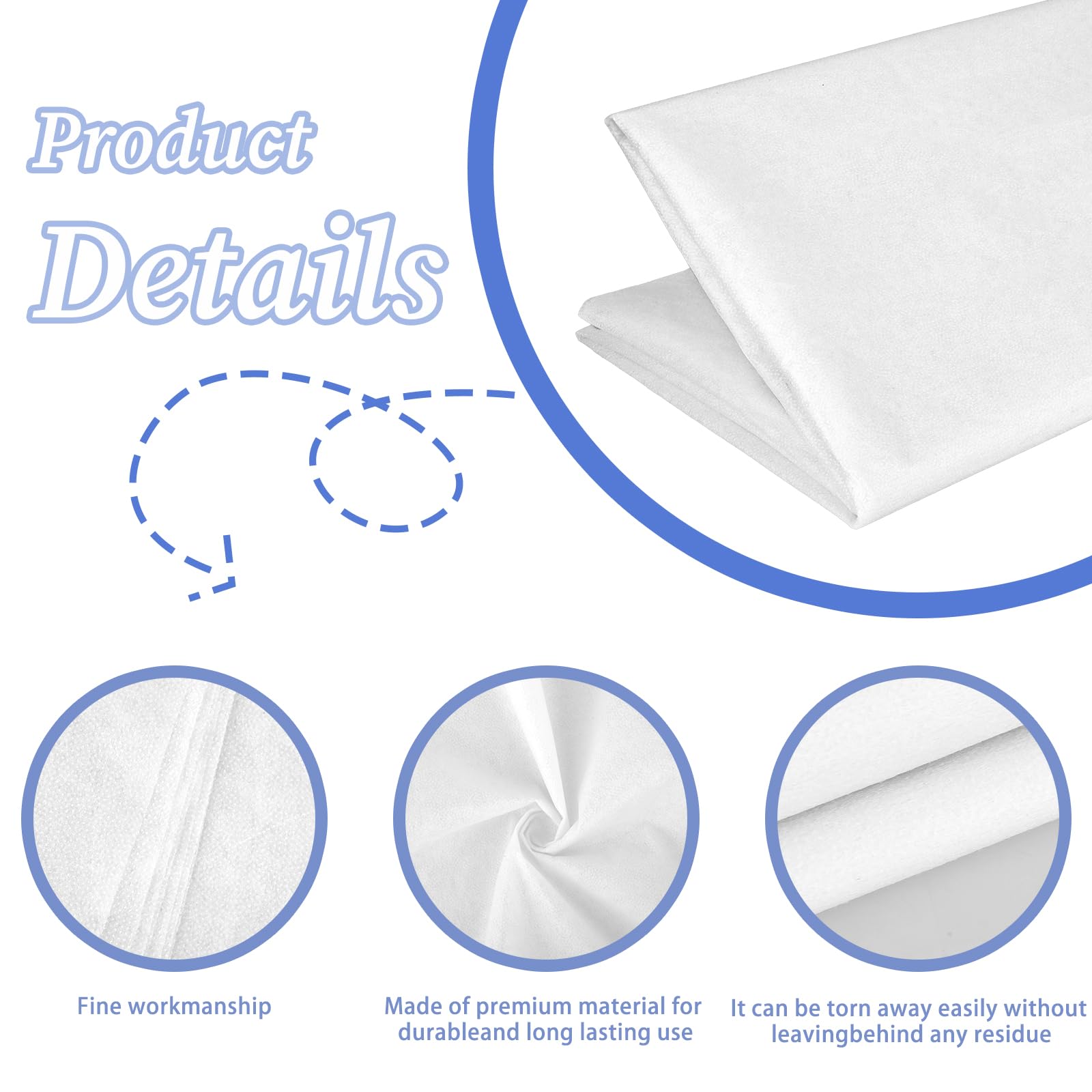 Tela Fieltro Molain Fieltro Blanco Para Planchar, 200 X 100 Cm, Tela No Tejida Ligera, Para Planchar Para Pliegues De Planchado, Costura, Ropa Reforzada (M Tela De Fieltro