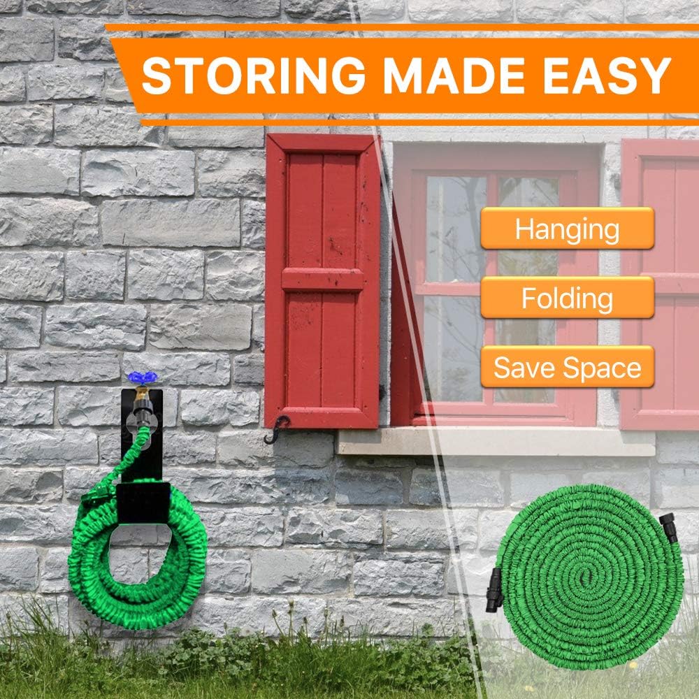 POYINRO Expandable Garden Hose, 75ft Strongest Expanding Garden Hose with Triple Layer Latex Core & Latest Improved Extra Strength Fabric Protection for All Your Watering Needs Improved Design(Green) : Patio, Lawn & Garden