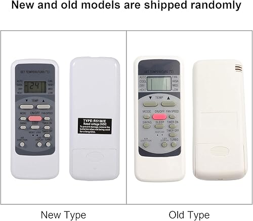 Miniatura 4 de Mando a distancia de repuesto para aire acondicionado R51 Series R51 / E R51 / CE R51M / CE R51D / E R51M / BGE, compatible con Conia VESTEL QUUL