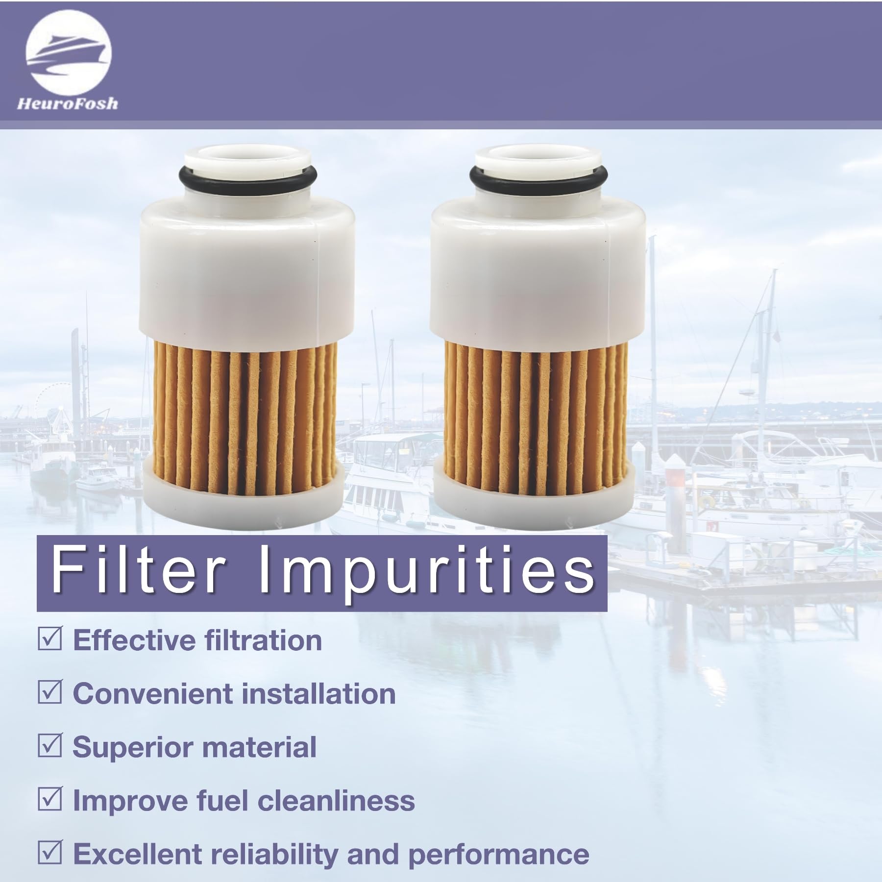 Amazon.com: HeuroFosh 2PCS 68V-24563 Fuel Filter Element for