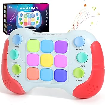 AOTIBO Fast Push Fidget Toys Handle, Flashing Handheld Game for Kids Teens Adults, Electronic Brain & Memory Game, Quick Push Buttons Gamepad, Xmas Birthday Gifts STEM Toys for Boys Girls
