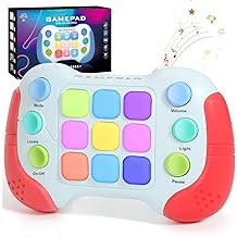 Fast Push Fidget Toys Handle, Flashing Handheld Game for Kids Teens Adults, Electronic Brain & Memory Game, Quick Push Buttons Gamepad, Xmas Birthday Gifts STEM Toys for Boys Girls