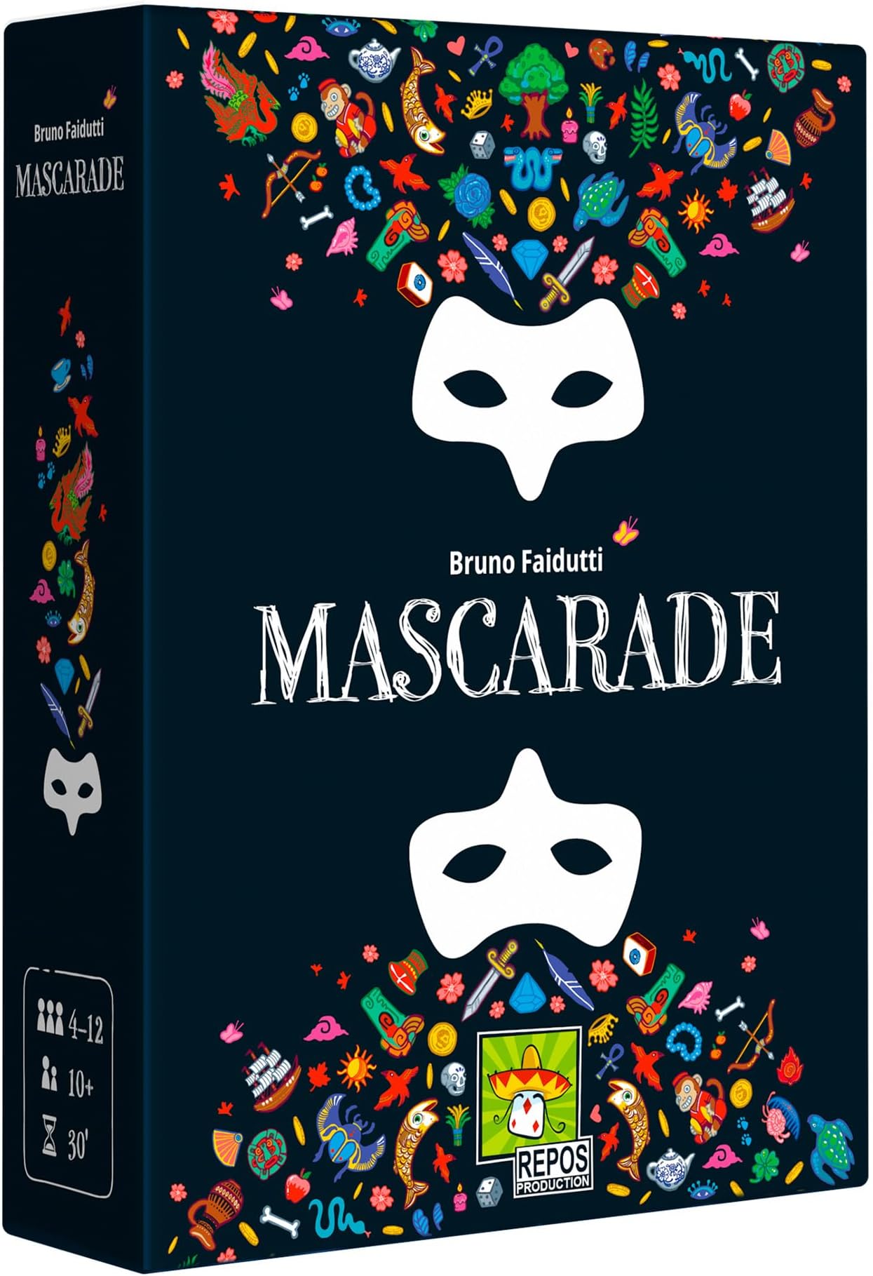 Repos Production, Mascarade 2nd Edition, Party Game, Ages 10+, 4-12 Players, 30+ Minutes Playing Time