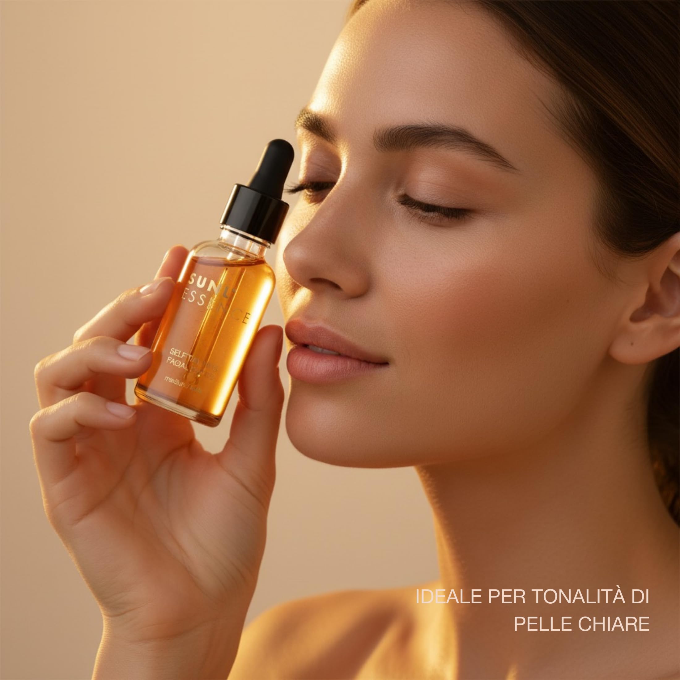Onyx Sunl’Essence Gocce Autoabbronzanti Viso - Concentrato Autoabbronzante da Miscelare con Crema - Effetto Naturale Modulabile Chiaro/Medio con Aloe e Acido Ialuronico | 30 ml