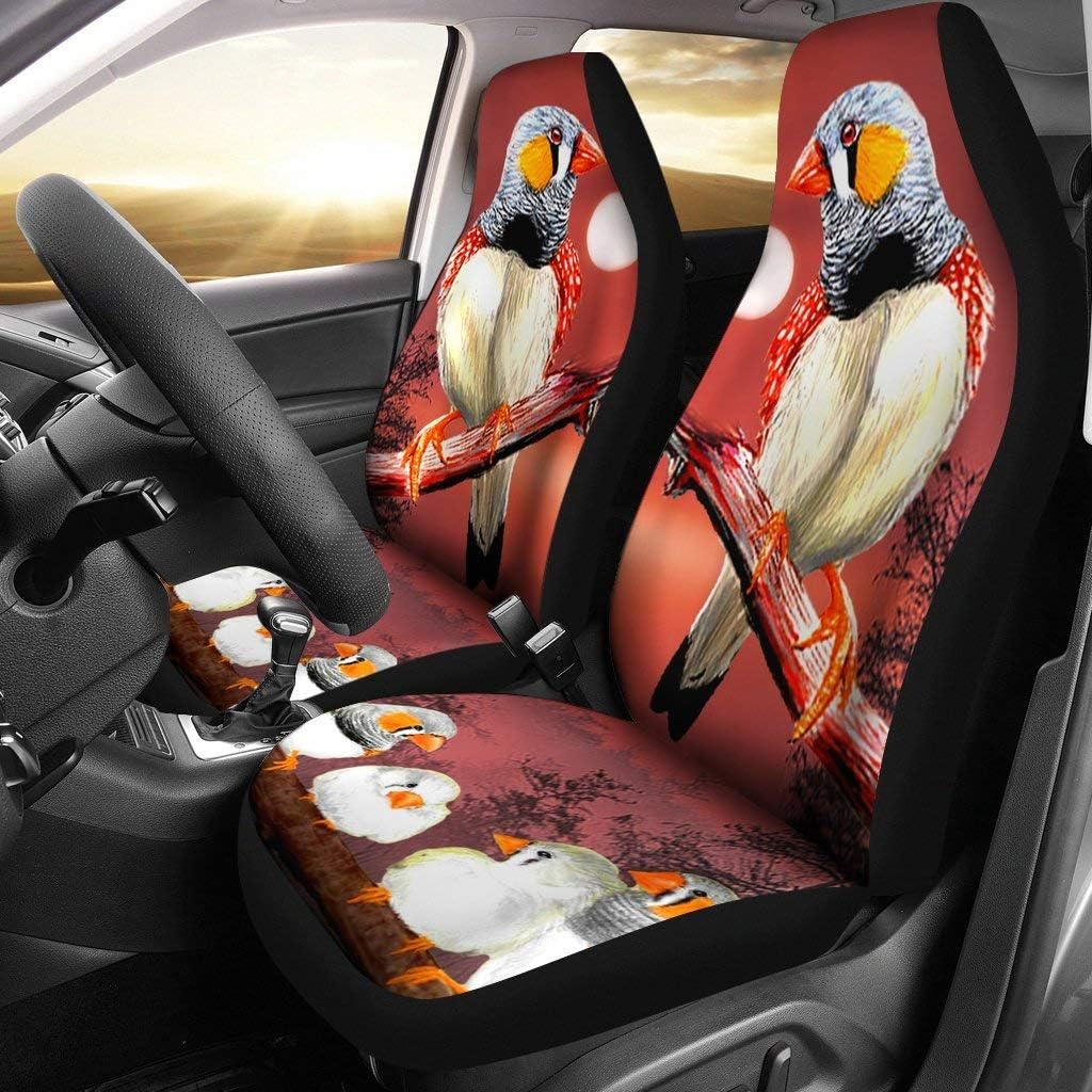 Pawlion Zebra Finch Bird Print Car Seat Covers