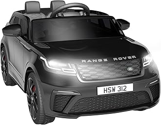 12V Licensed Land Rover Electric Ride-On Car for Kids and Toddlers, Parental Remote Control, LED Lights, and Built-in Music - Safe and Fun Electric Truck Toy