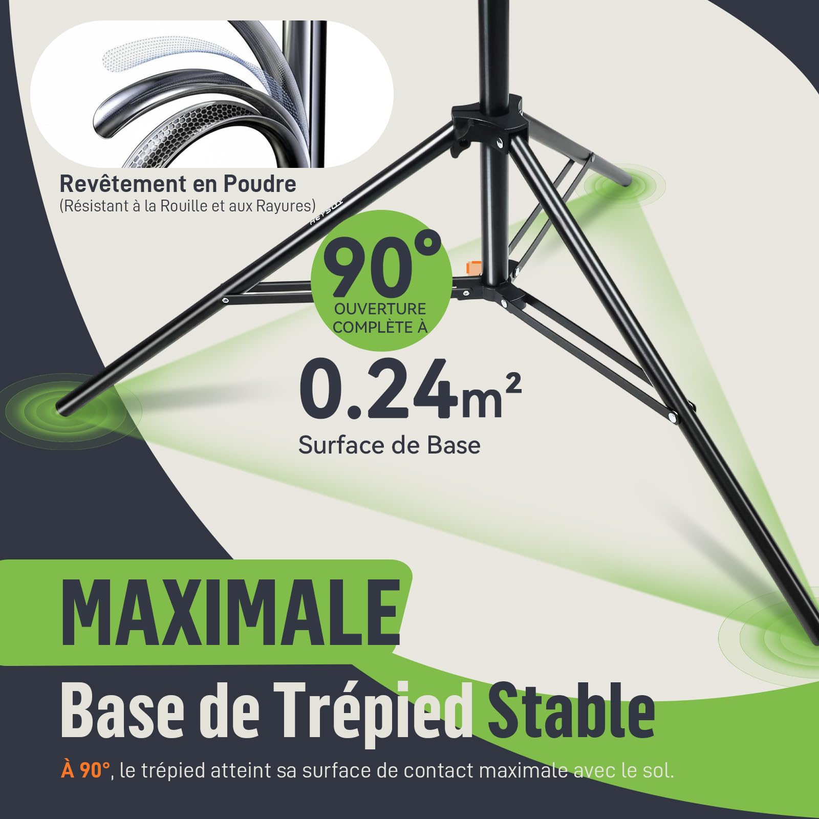 Kit Trépied Fond Photo 3x2m – Système de Support Réglable avec Sac de Transport pour Studio, Youtube, Fond Vert et Cérémonie