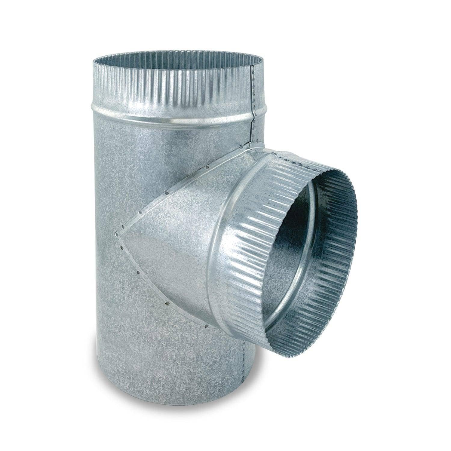 TE para chimeneas en Acero Galvanizado - Ángulo 90º - Serie lisa - 120 mm