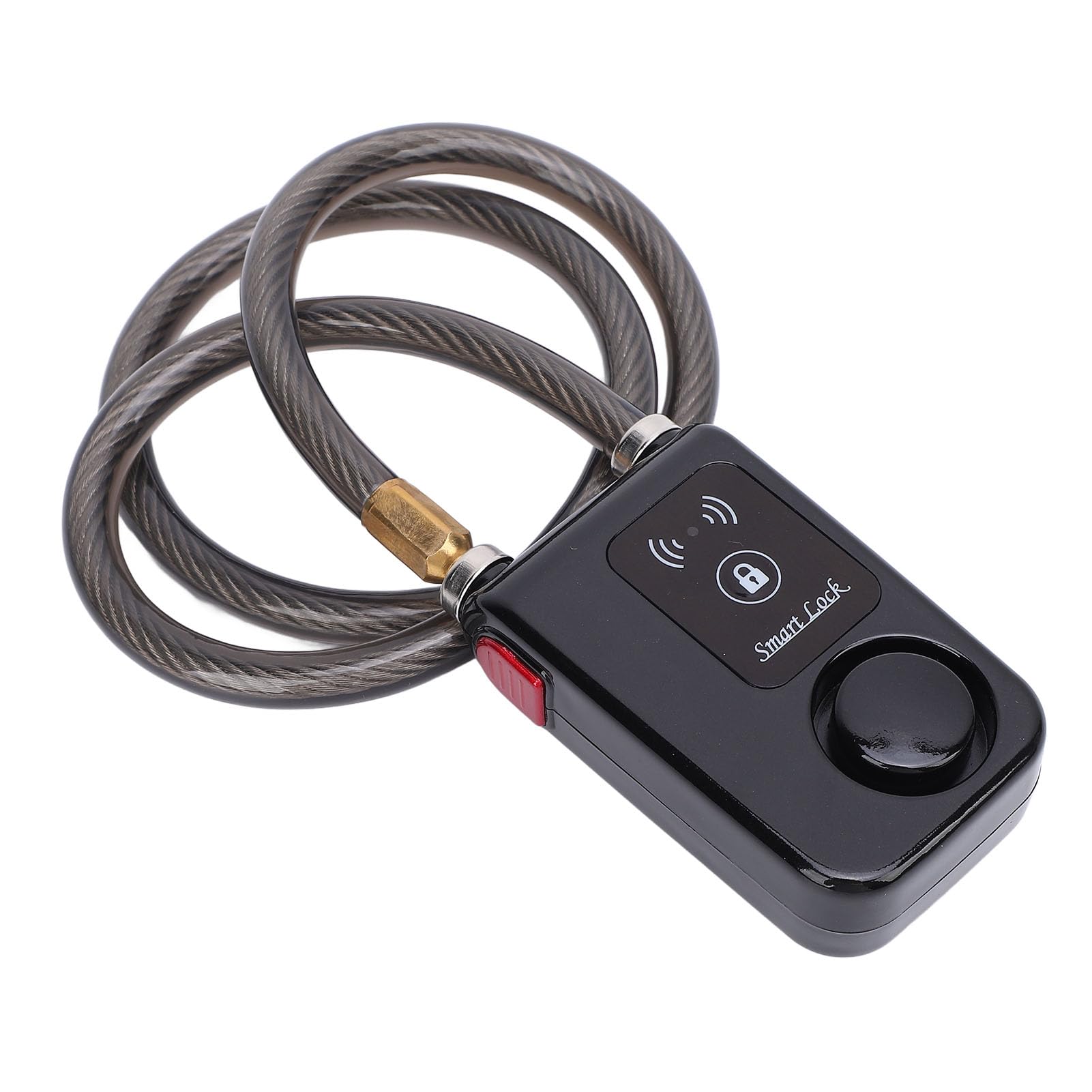 Generic Lucchetto per Moto Bluetooth Intelligente Senza Chiave con Allarme a Vibrazione per Antifurto IP44 Impermeabile per Ciclisti (BLACK)