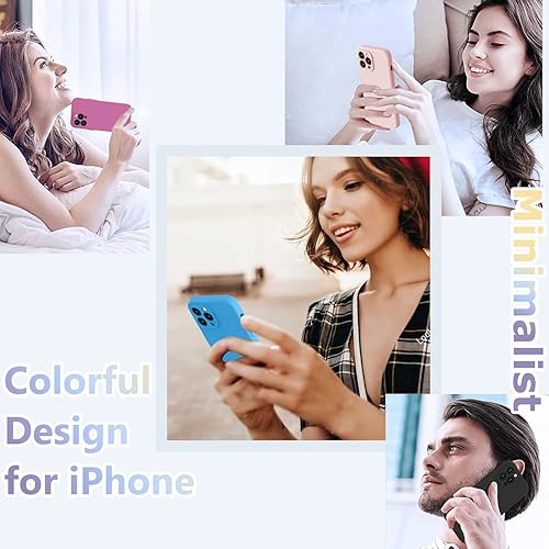 Miniatura 56 de BossKiss Funda compatible con iPhone 14 Pro, silicona mejorada [protección de cámara] [2 protectores de pantalla 9H], forro interior de microfibra