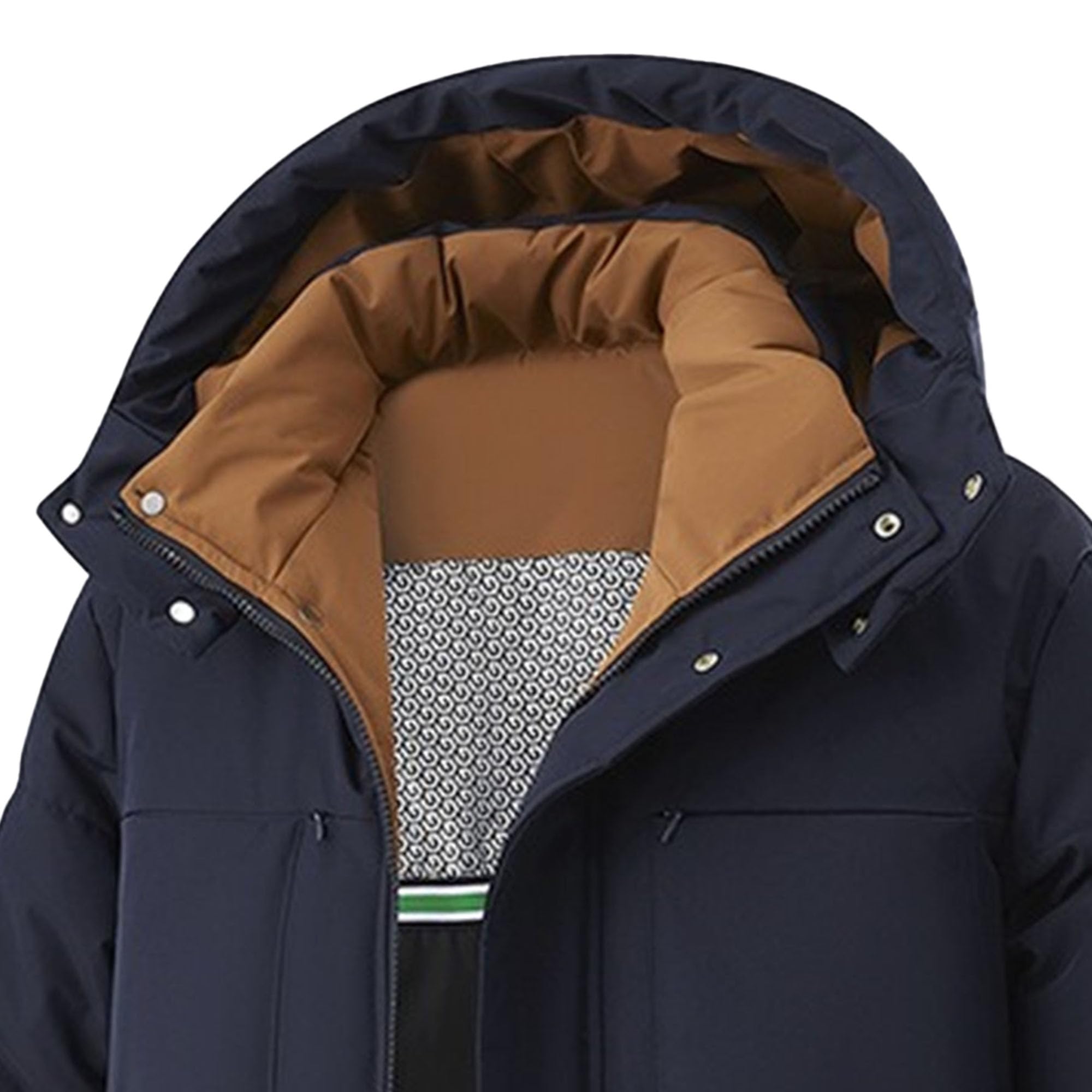 Piumino da uomo con cappuccio Bubble Parka Coat Stand Collar antivento piumino piumino full zip piumino cappotto