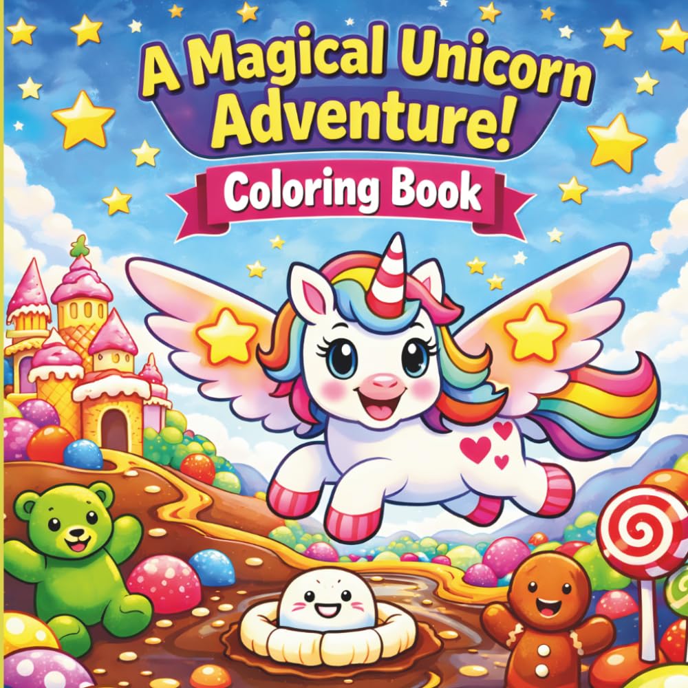 A Magical Unicorn Adventure: Coloring Book