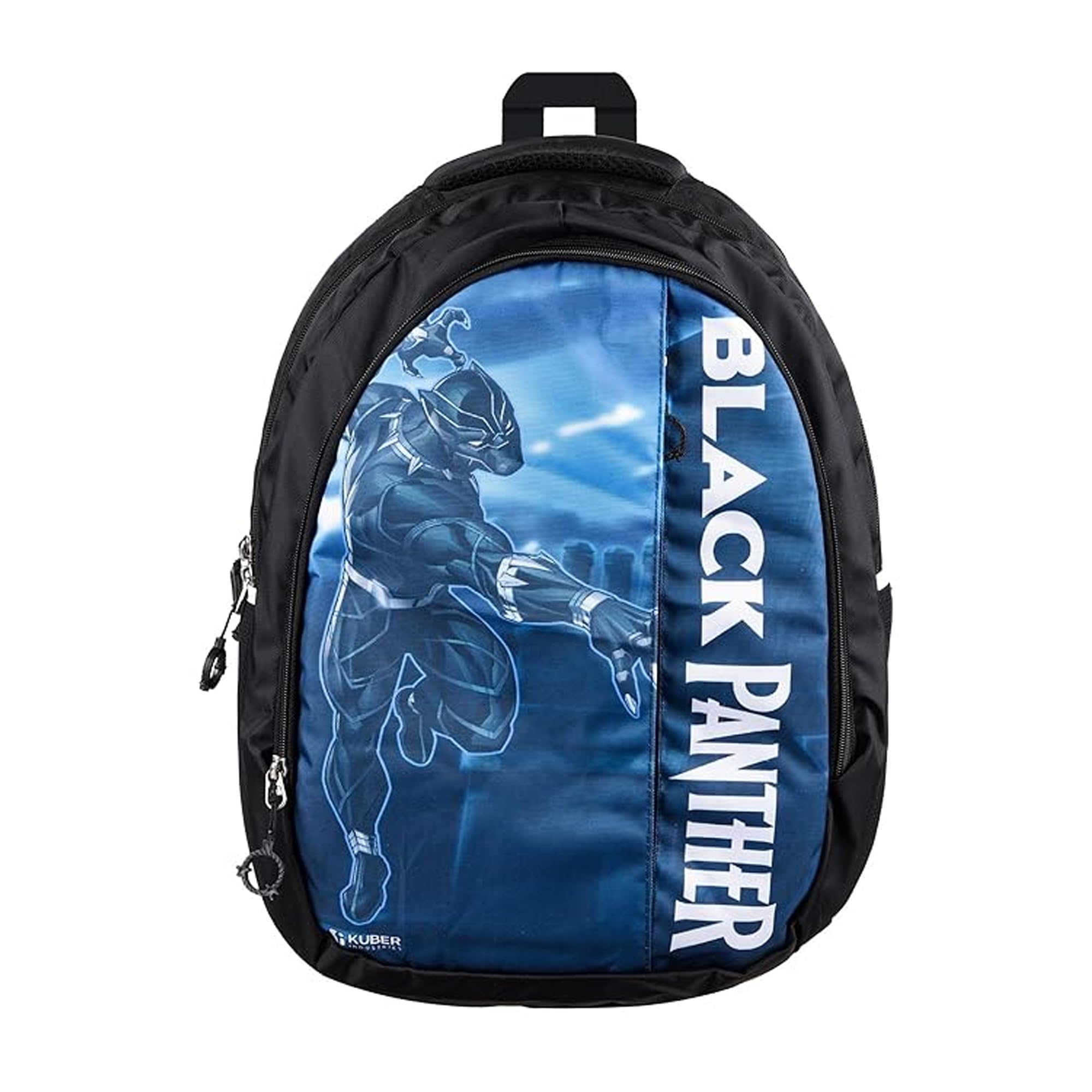 School Backpack | Marvel Black Panther Bookbag | 5 Compartments | Water Resistant College-School Bag | Casual Daypacks for Boys | Include Bag Cover | Black-image-36