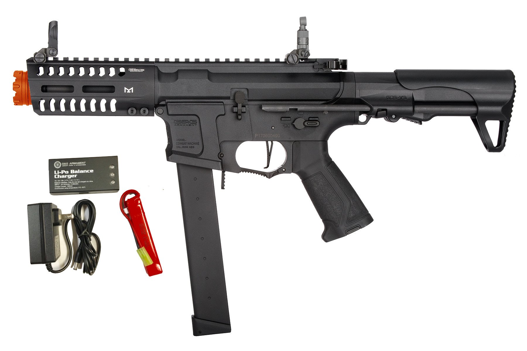 G&G CM16 ARP9 CQB 6mm AEG Airsoft LiPo Battery & Charger Combo w/MOSFET