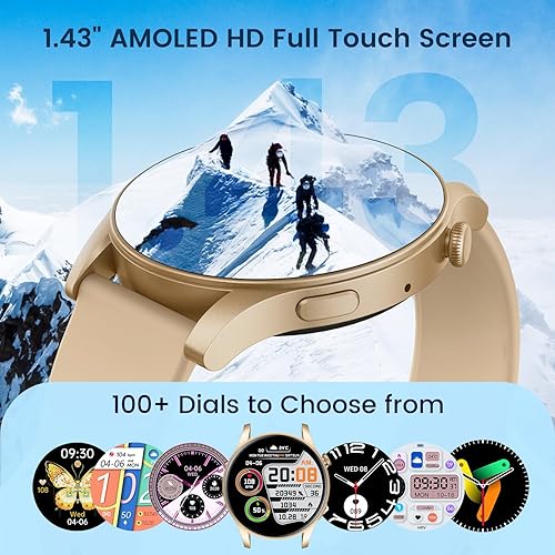 Miniatura 2 de Reloj inteligente para hombres y mujeres 1.43 "Amoled pantalla táctil inteligente RespuestaHacer llamadas con frecuencia cardíaca presión arterial