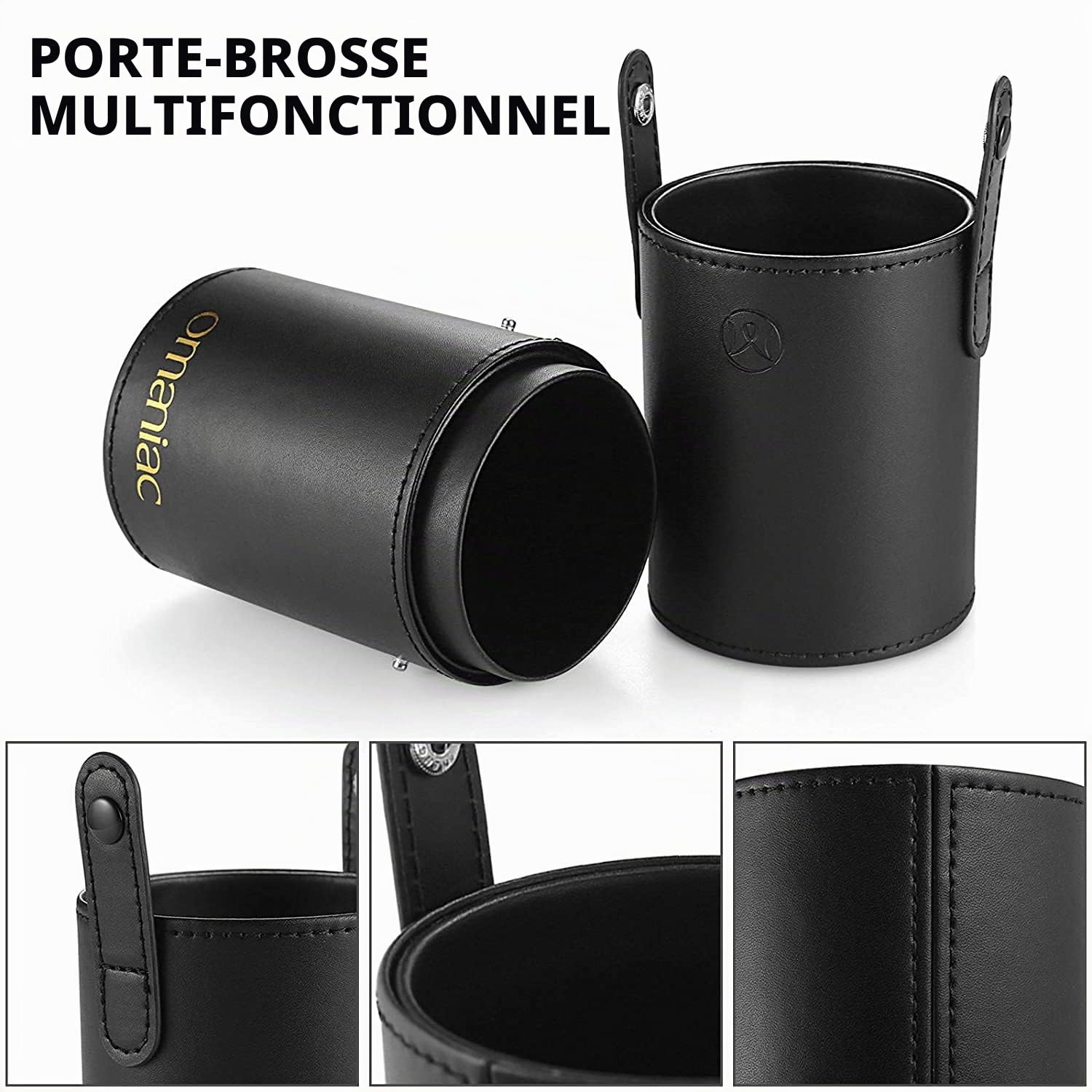 OMANIAC Pinceaux Maquillages Professionnel, 12 Kit Pinceaux Maquillages + Porte-Brosses Anti-PoussièRe, Cadeau Anniversaire Femme, Convient Aux Novices Et Aux Professionnels