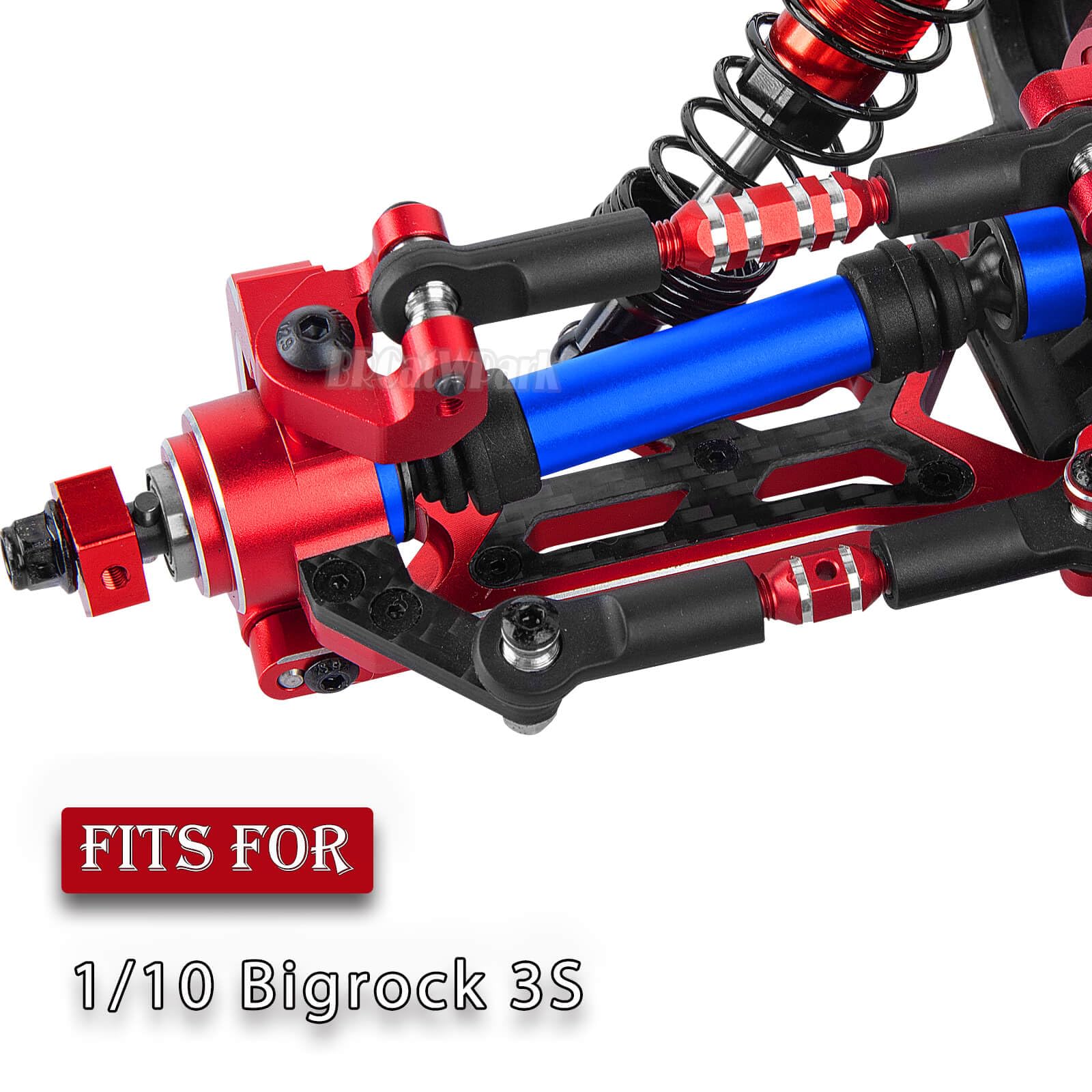 BRCatWPark RC Drive Shaft Axles Upgrades Part for Arrma 1/10 Bigrock 3S,Steel Front & Rear 4PCS Driveshafts CVD w/Hex Hops Up,Navy Blue