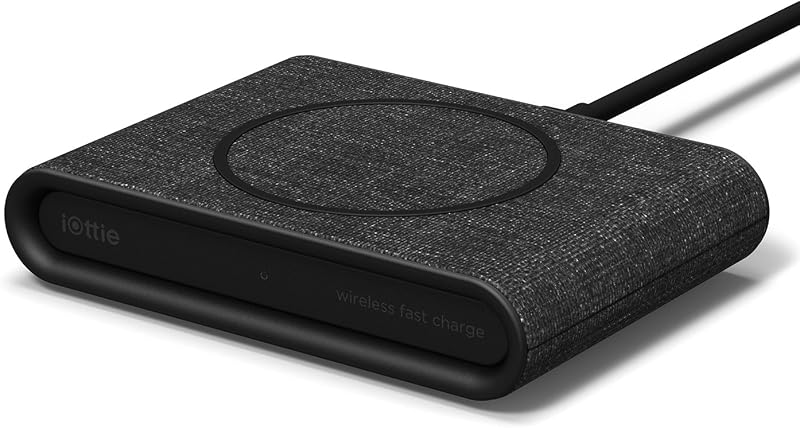 iON Wireless Mini Fast Charging Pad || Qi-Certified Charger 7.5W for iPhone XS Max R 8 Plus 10W for Samsung Galaxy S10 E S9 S8 Plus Edge, Note 9 | AC Adapter NOT Included | Charcoal