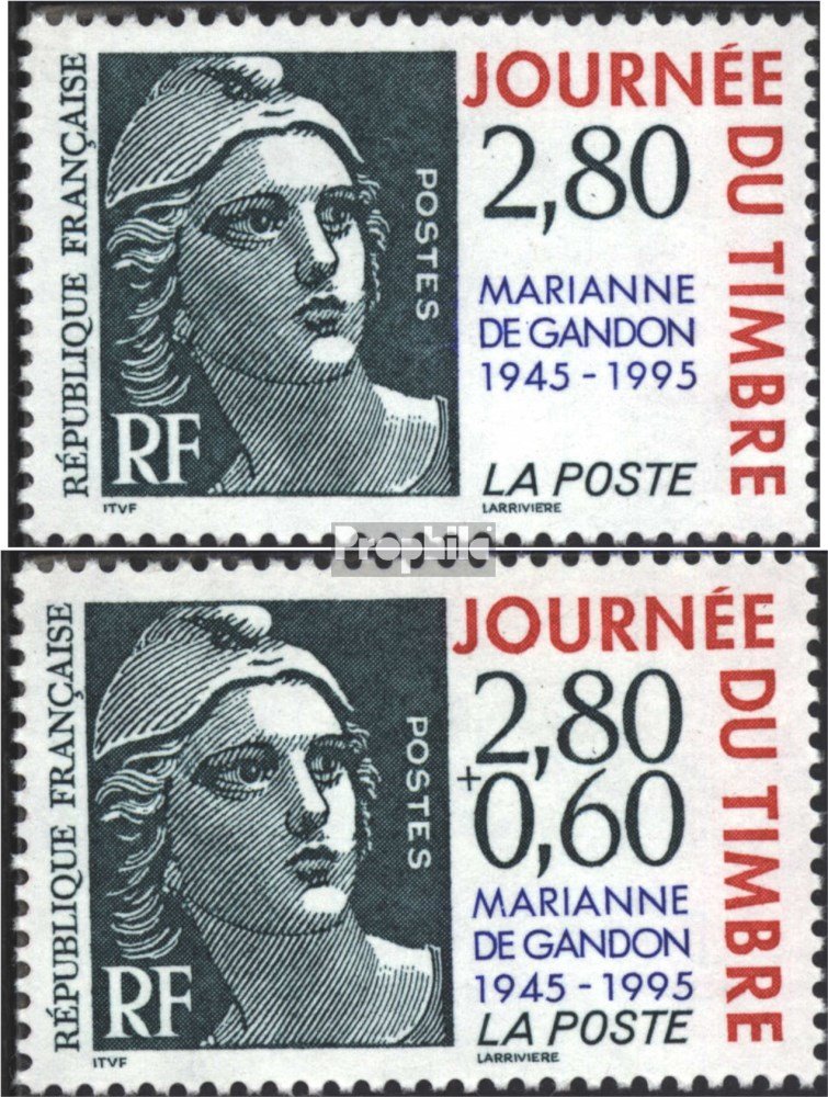 Timbre France 1995 Fin De La 2e Guerre Mondiale - N°3087 Complet, Neuf Avec Gomme Originale ** MNH - Collection Militaire/chevalier - 2