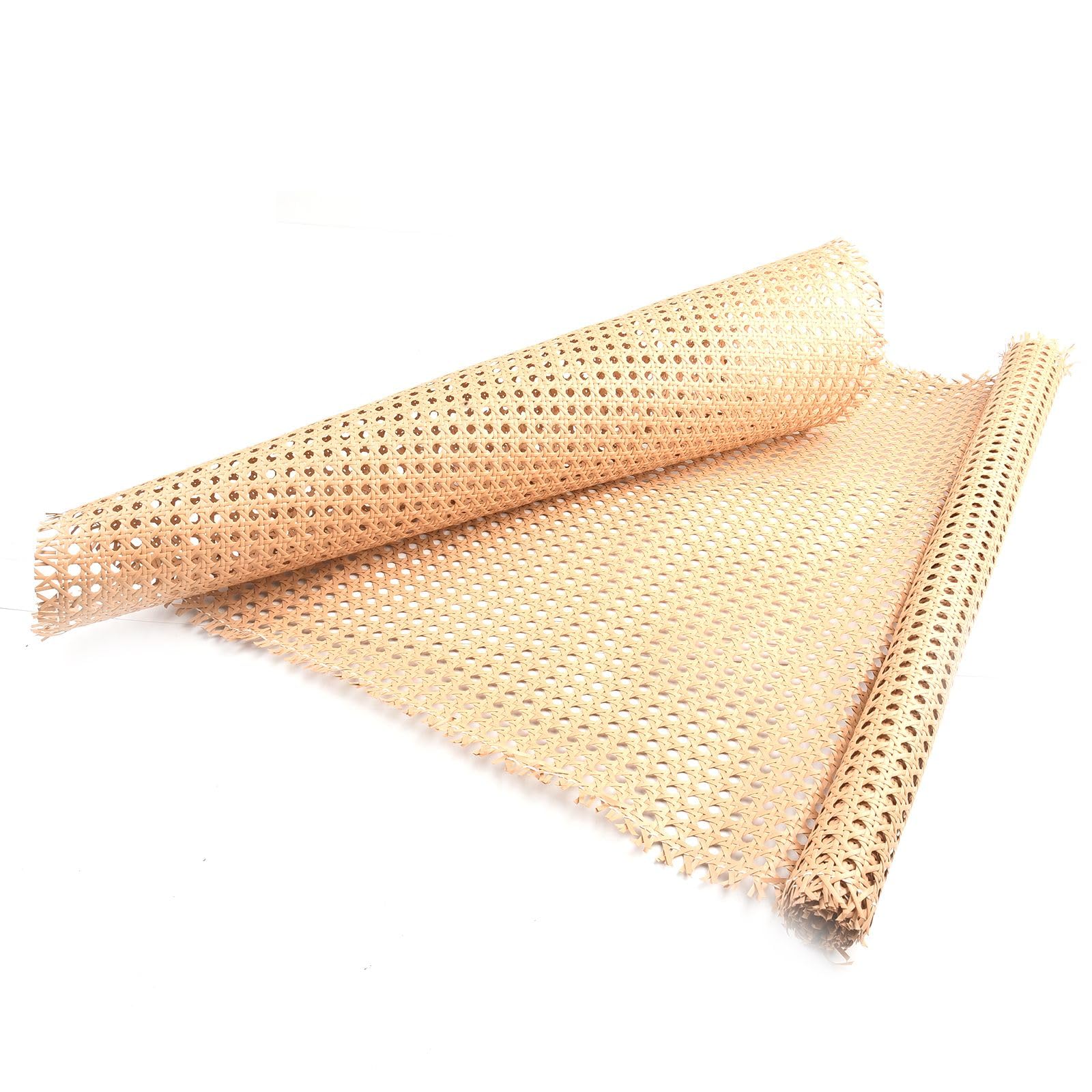 Rotan Webbing Rol 45 x 50cm - Geweven Open Rattan voor Caning Projecten - Natuurlijke Riet Met Vierkant Gat voor Doe-Het-Zelf Knutselen, Kast, Stoel, Hanglamp en Meubels