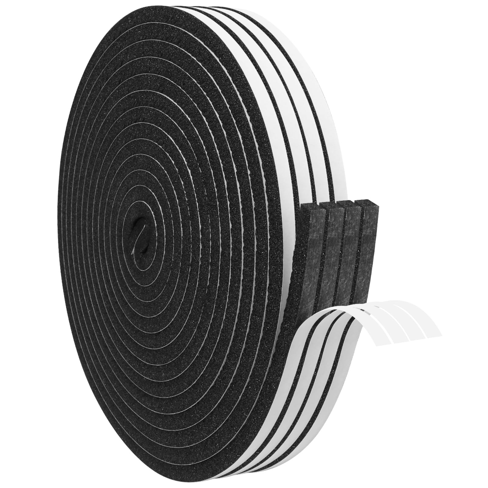 DGSL Foam Weather Stripping, 1/4" x1/4", 131Ft Door Window Seal Tape