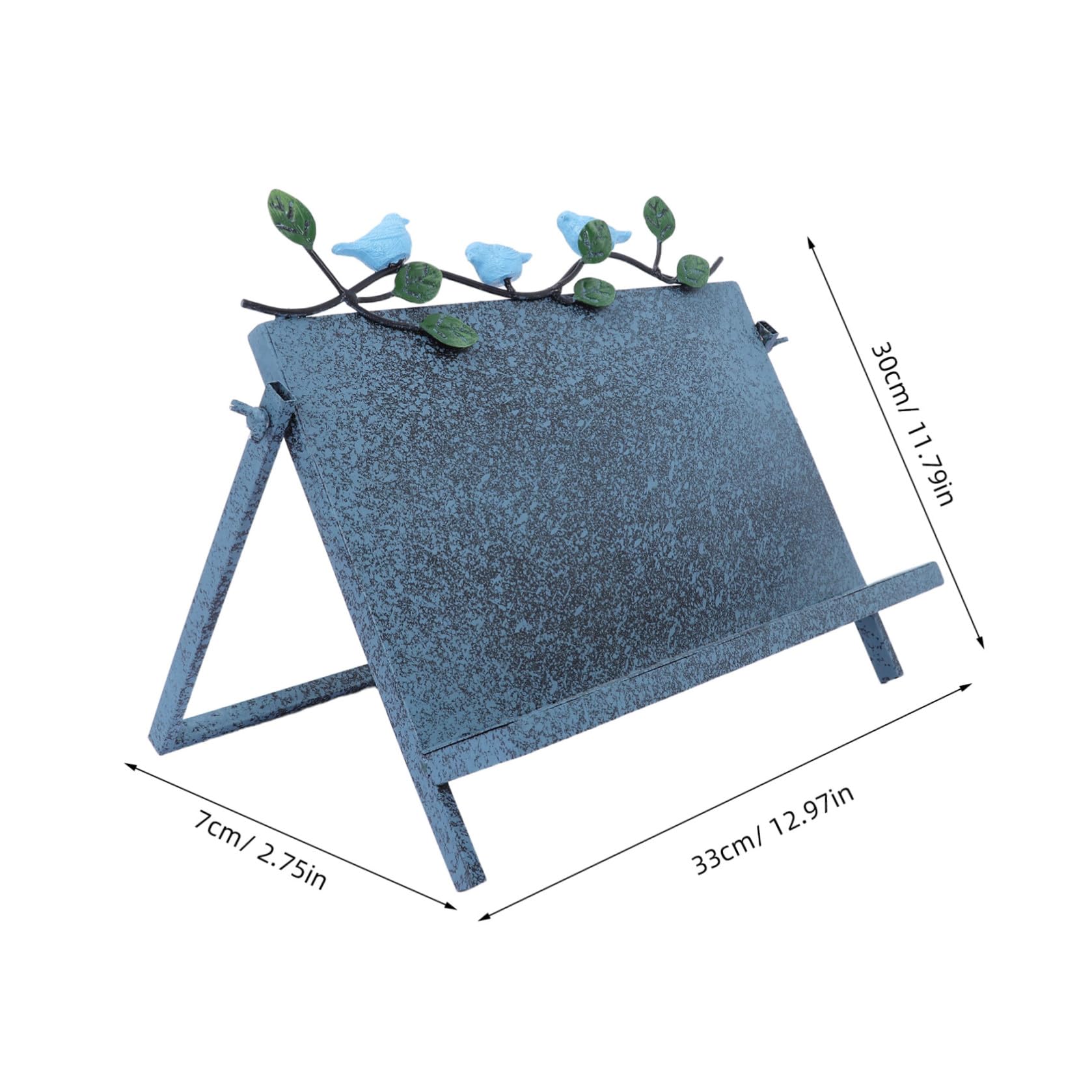 Soporte de Lectura de Hierro Azul Ajustable para Mesa