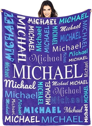 Manta personalizada con nombre para niños, mantas personalizadas con nombre y texto para adultos, niños, niñas, niños, recién nacidos, regalo para
