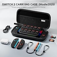 Vista 2 de ECHTPower Accessories Bundle for Nintendo Switch 2, Switch 2 Carrying Case, Silicone Protective Cover, 2 Piece HD Screen Protector, Durable