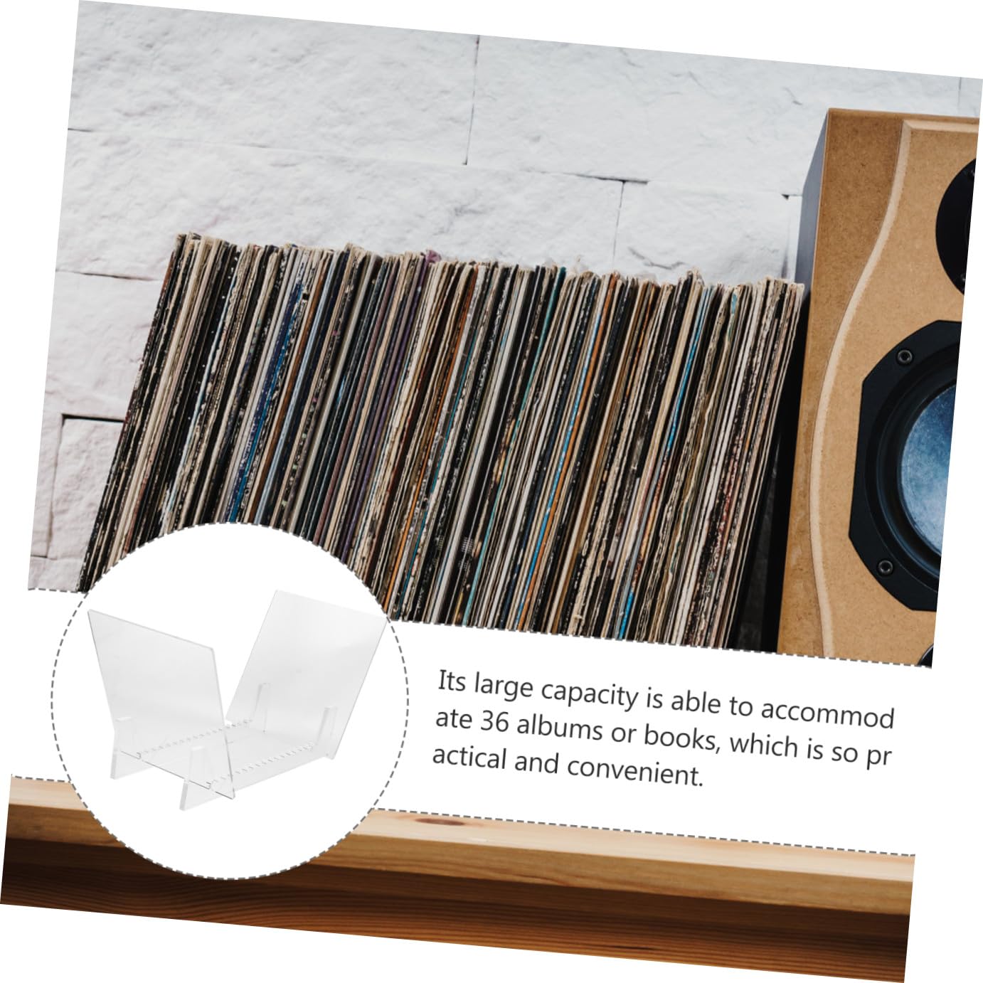 Supporto per dischi in vinile acrilico, elegante supporto per album per casa e negozio, perfetto per collezionisti e amanti della musica
