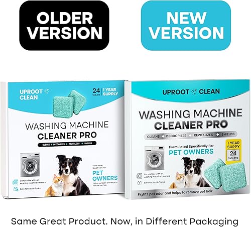 Miniatura 3 de Uproot Clean Tabletas limpiadoras para lavadoras paquete de 24 para un suministro de 12 meses. Formulado para dueños de mascotas. Compatible con HE,