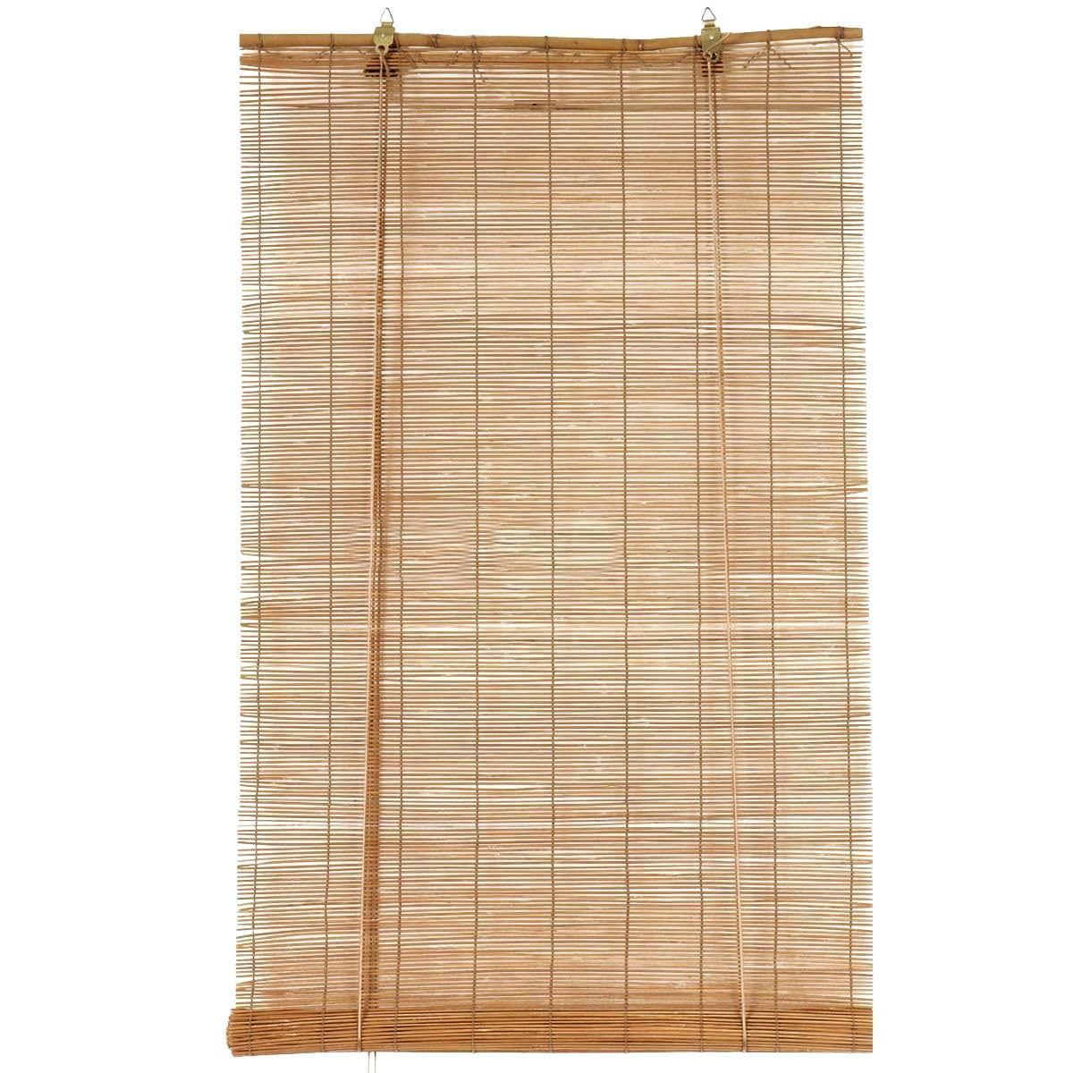 MadeInNature Store Enrouleur Baguettes Bambou, Naturel, Hauteur réglable, Largeur au Choix, Intérieur et Extérieur Zone abritée, Fixation fournie (Largeur 200x200 cm)