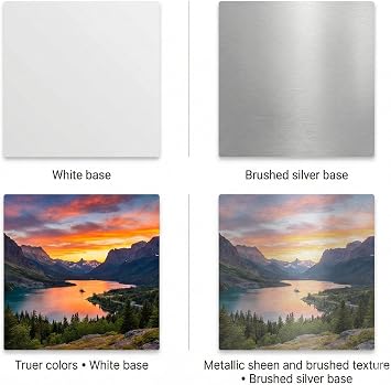 Custom Metal Photo Prints - 6x10, 8x10, 10x18, 11x14, 12x24 - Metal Prints With Your Photos, Print Out Pictures, Aluminum Photo Tiles, Picture Custom, Personalized Pictures Gift for Mother, Father, Dog Picture Gifts