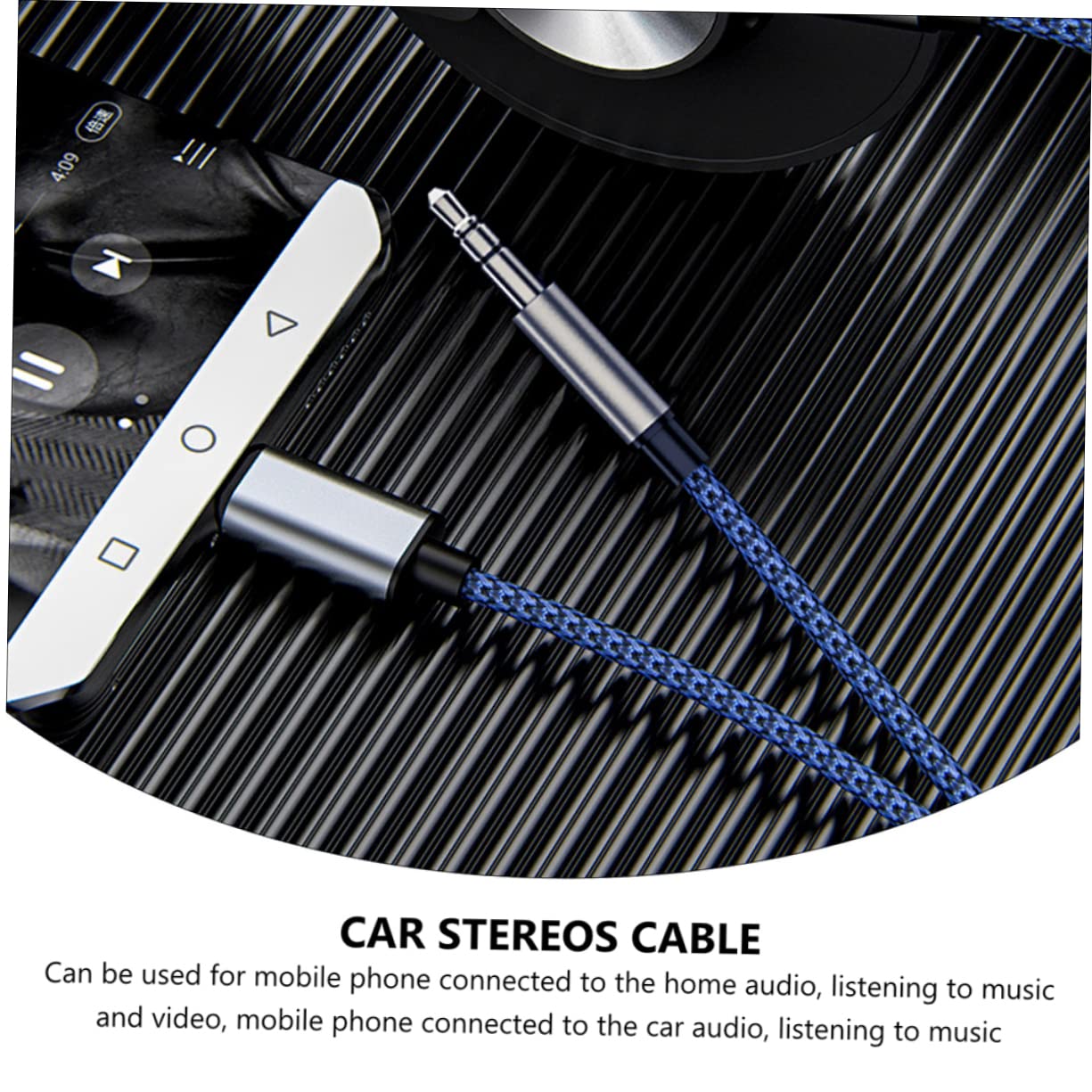 3stücke Fahrzeugmontierte Audio-kabelverbindung Für -c Geräte Langlebiges Geflochtenes Kabel Player Smartphones Und Lautsprecher Erhältlich
