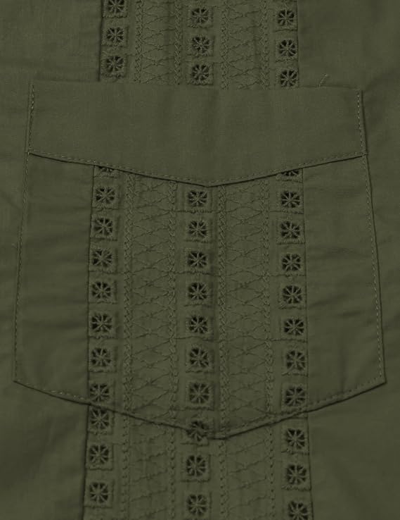 JOGAL Mens Guayabera Shirts Cuban Short Sleeve Casual Button Down Shirt | 100% Cotton, Lightweight, Relaxed Fit, Button Up, Hawaiian Summer Beach Top, Mexican Wedding, Party, Vacation, with Pockets