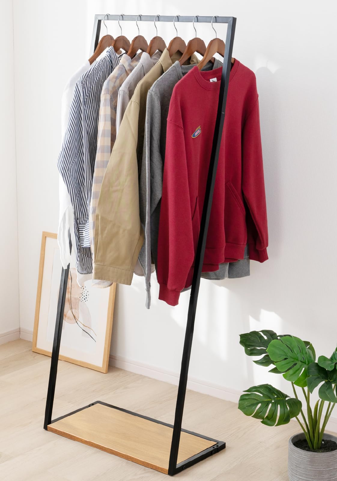 Amazon｜【天通ライト】ハンガーラック シンプル ポールハンガー 幅