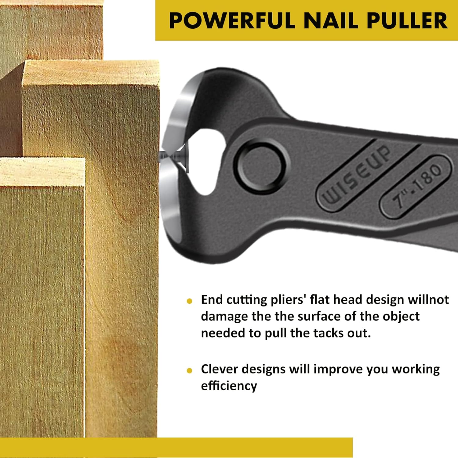 Alimtee 4Pcs Upholstery Staple Remover Tools Set Including End Cutting Pliers Staple Puller Tack Lifter Carpet Remover Fastener Remover for Furniture Floor Wall Car Photo Frame : Office Products