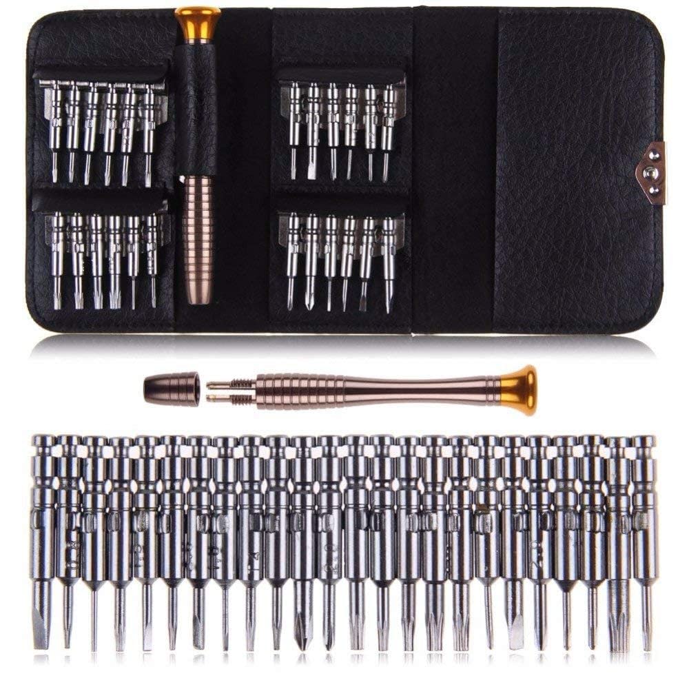 Sajag Heavy Magnetic Screwdriver Set; 25-1 Repair Kit, with Portable Leather Case, Professional Opening Tools for Mobile Laptop Glasses, Star/Y-Type/Flat-Blade/Triangle Screwdrivers (B0C1THHGFR) Amazon Price History, Amazon Price Tracker