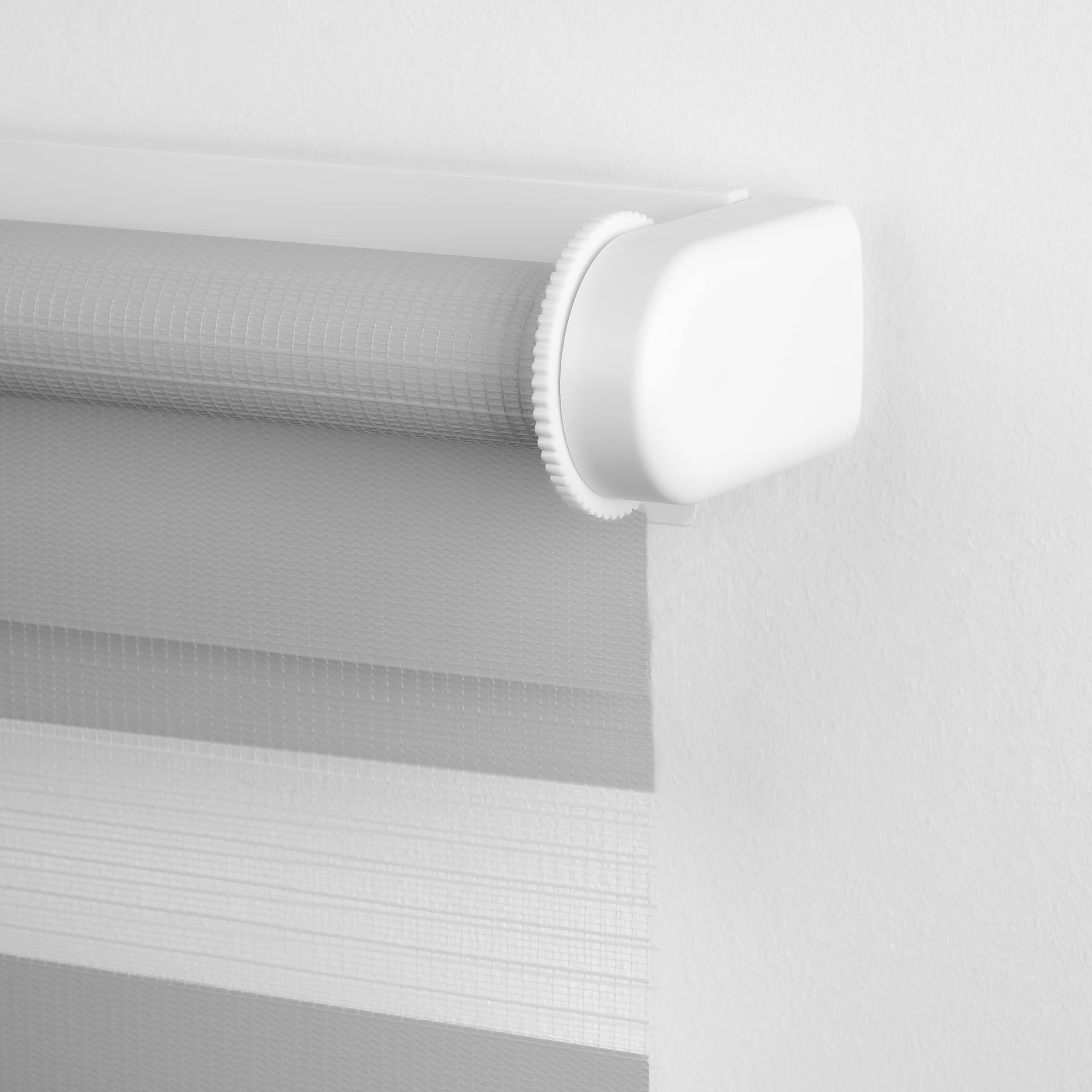 Ventanara® Doppelrollo schnurlos ohne Bohren Klemmfix Fenster Duo Rollo inklusive Montagematerial (hellgrau, 120 x 150 cm)
