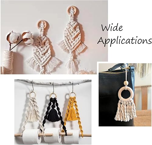 Miniatura 60 de Cheriswelry 240 cuentas de madera natural teñidas de 0.472 in, 16 a 0.669 in, cuentas de madera para decoración de manualidades, cuentas de madera